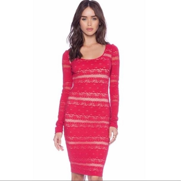 BCBGMaxAzria Tanya Lace Dress - Red | Size S - Picture 1 of 6